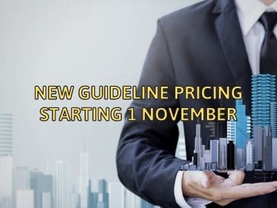 New Guideline Pricing Starting 1 November New Guideline Pricing Starting 1 November